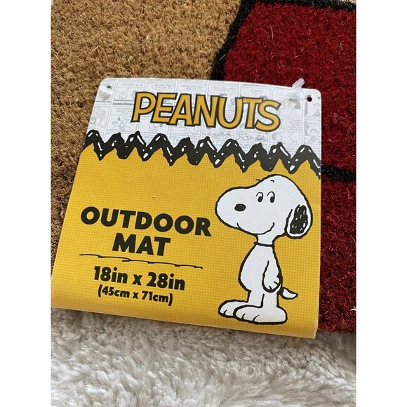 Peanuts Snoopy Woodstock Doghouse Welcome Outdoor Coir Mat 18” X 28” NEW - Picture 2 of 9